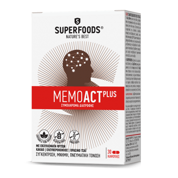 MemoACT Plus 30 capsules Μνήμη και Εγκεφαλικές λειτουργίες